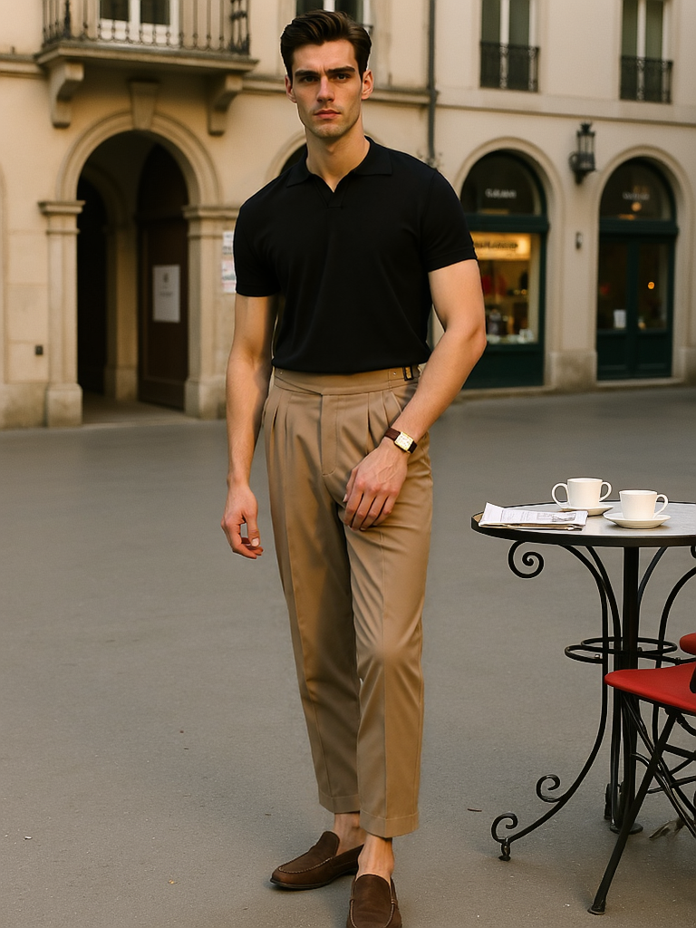 V-Collar Polo Shirt