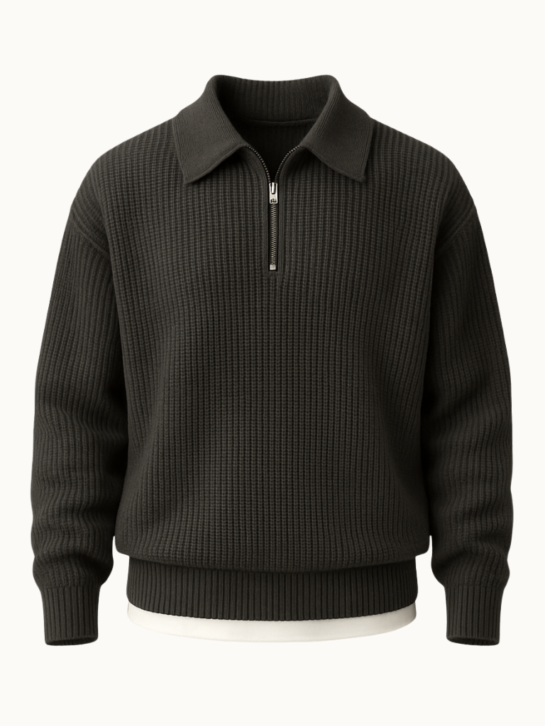 Premium Zip Knit Pullover