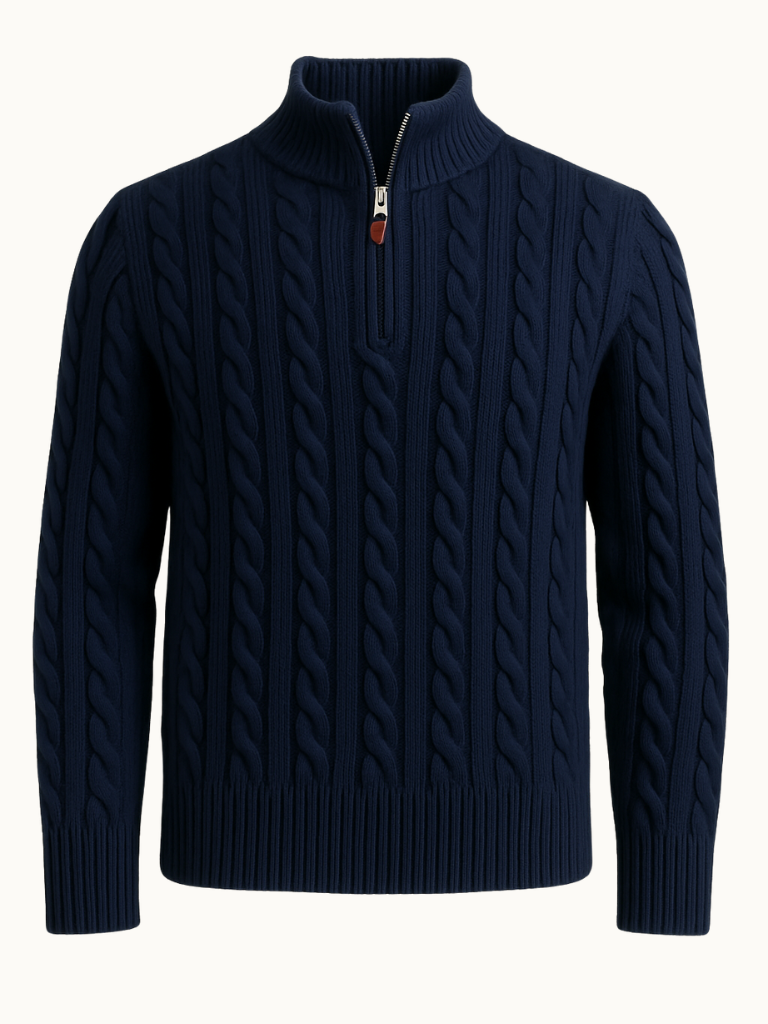 Tailored Half‑Zip Sweater
