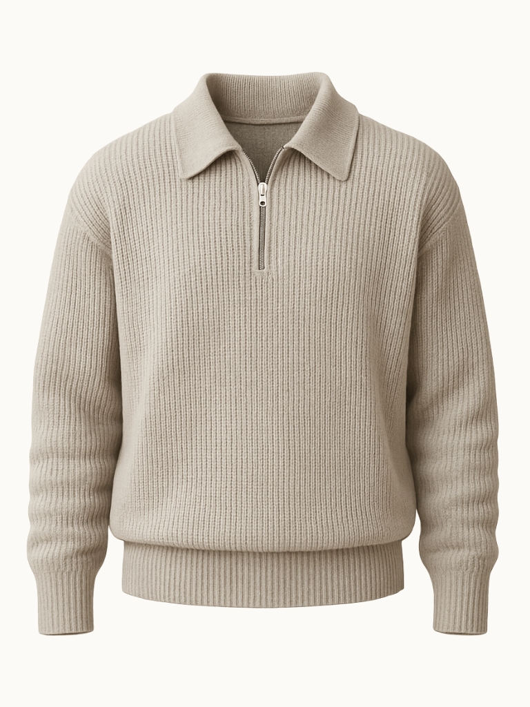 Premium Zip Knit Pullover