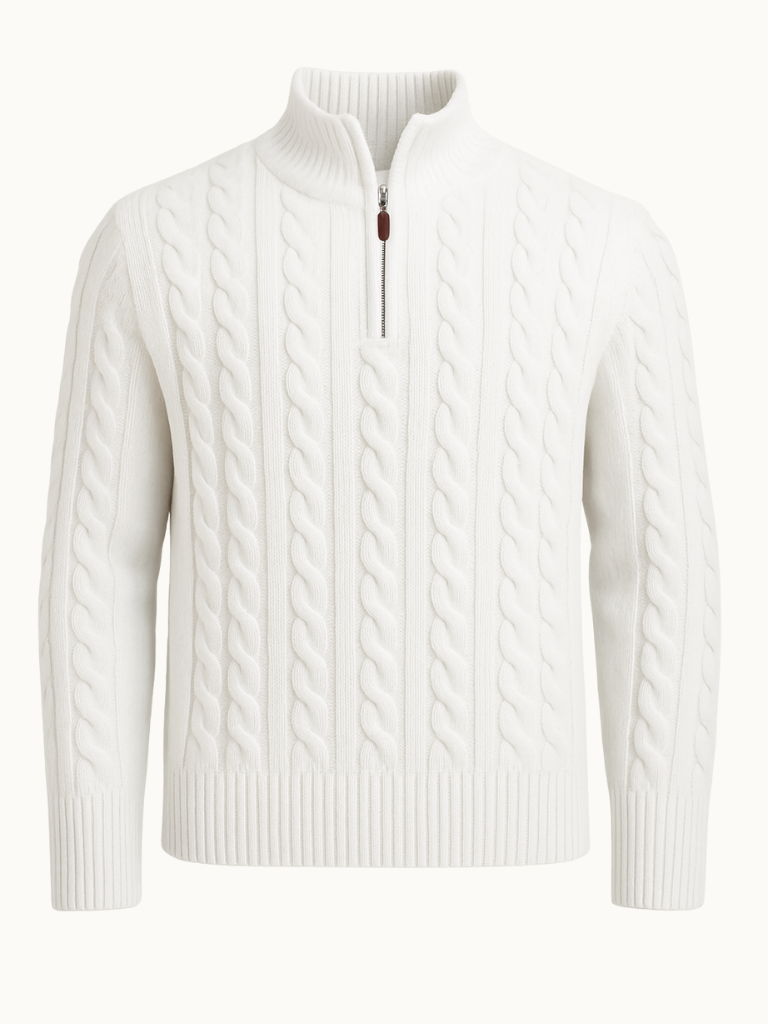 Tailored Half‑Zip Sweater