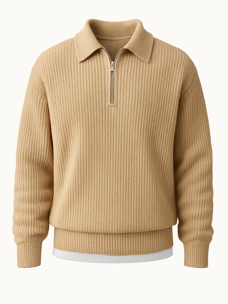 Premium Zip Knit Pullover