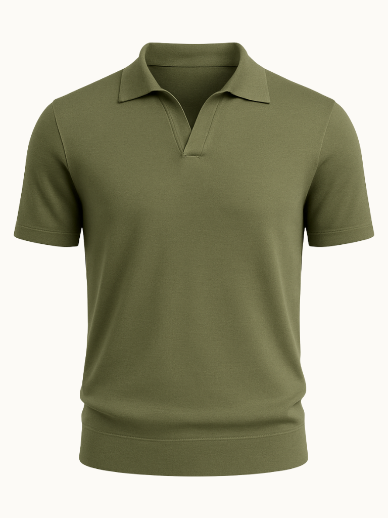 V-Collar Polo Shirt