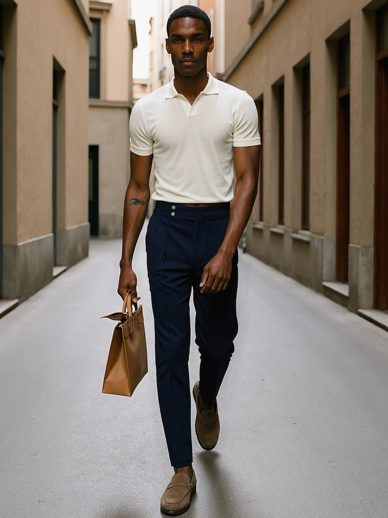 V-Collar Polo Shirt