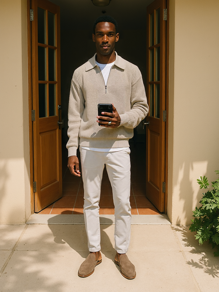Premium Zip Knit Pullover