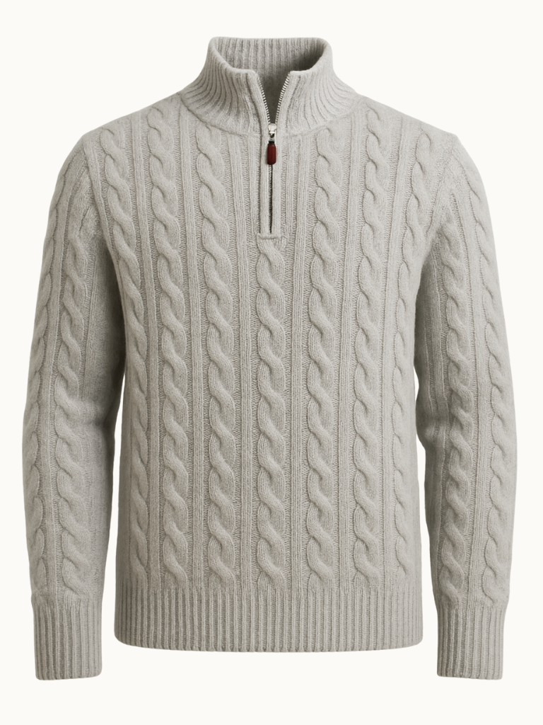 Tailored Half‑Zip Sweater