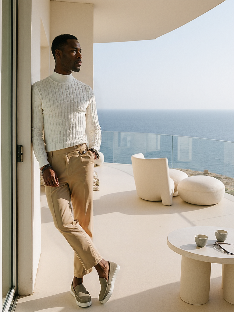Ribbed Turtleneck Sweater