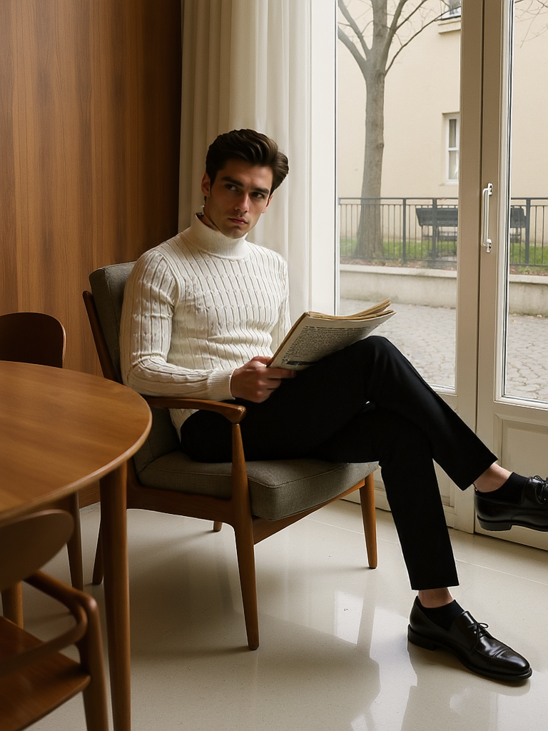Ribbed Turtleneck Sweater