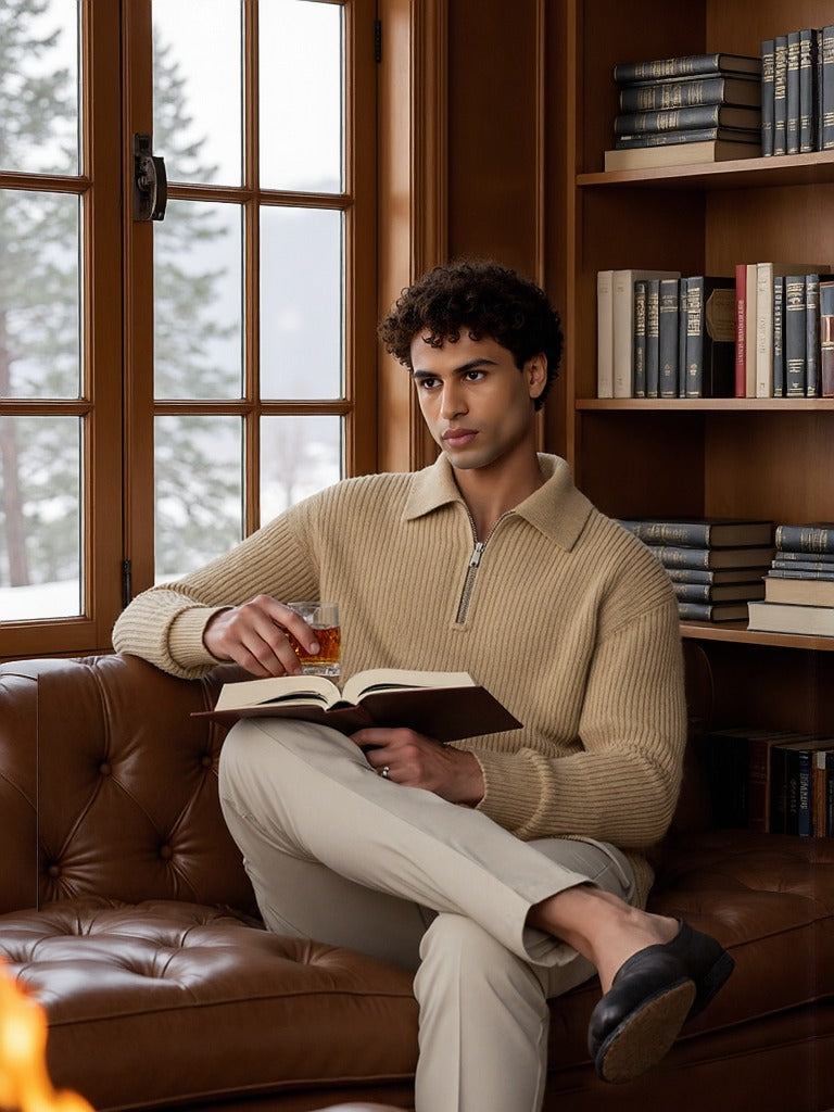 Premium Zip Knit Pullover