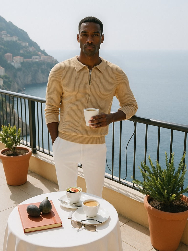 Premium Zip Knit Pullover