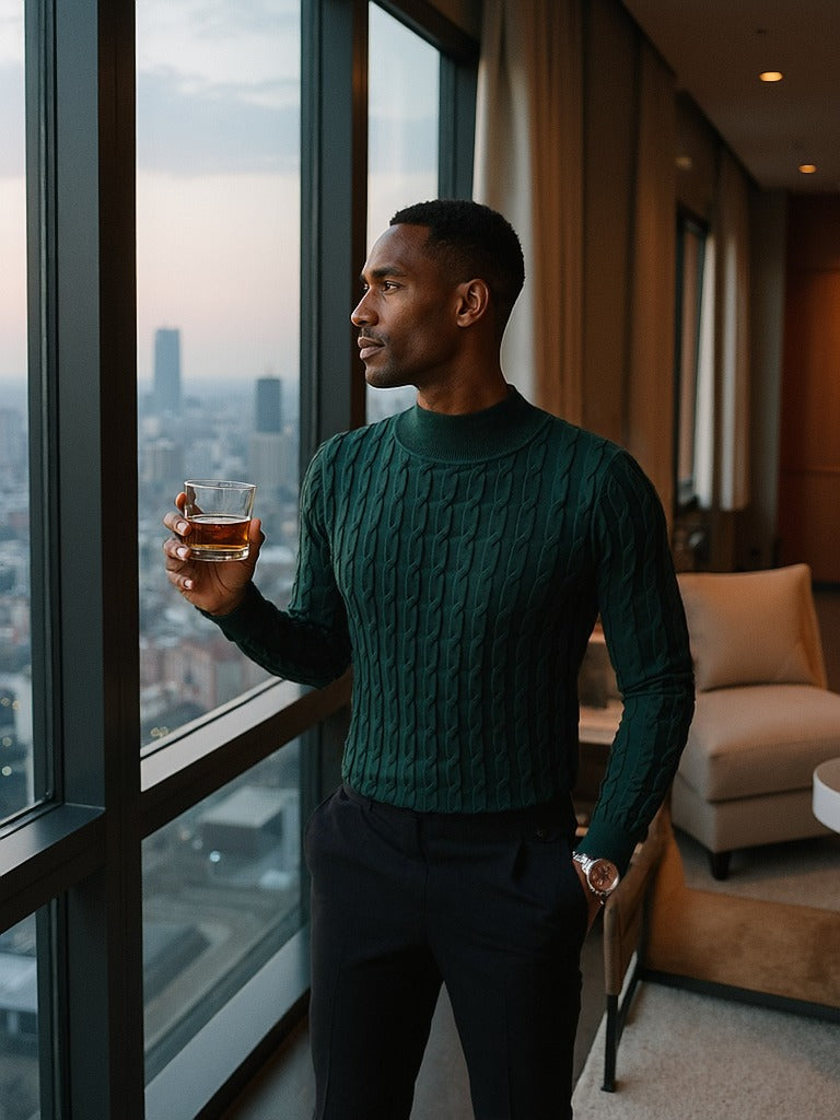 Ribbed Turtleneck Sweater