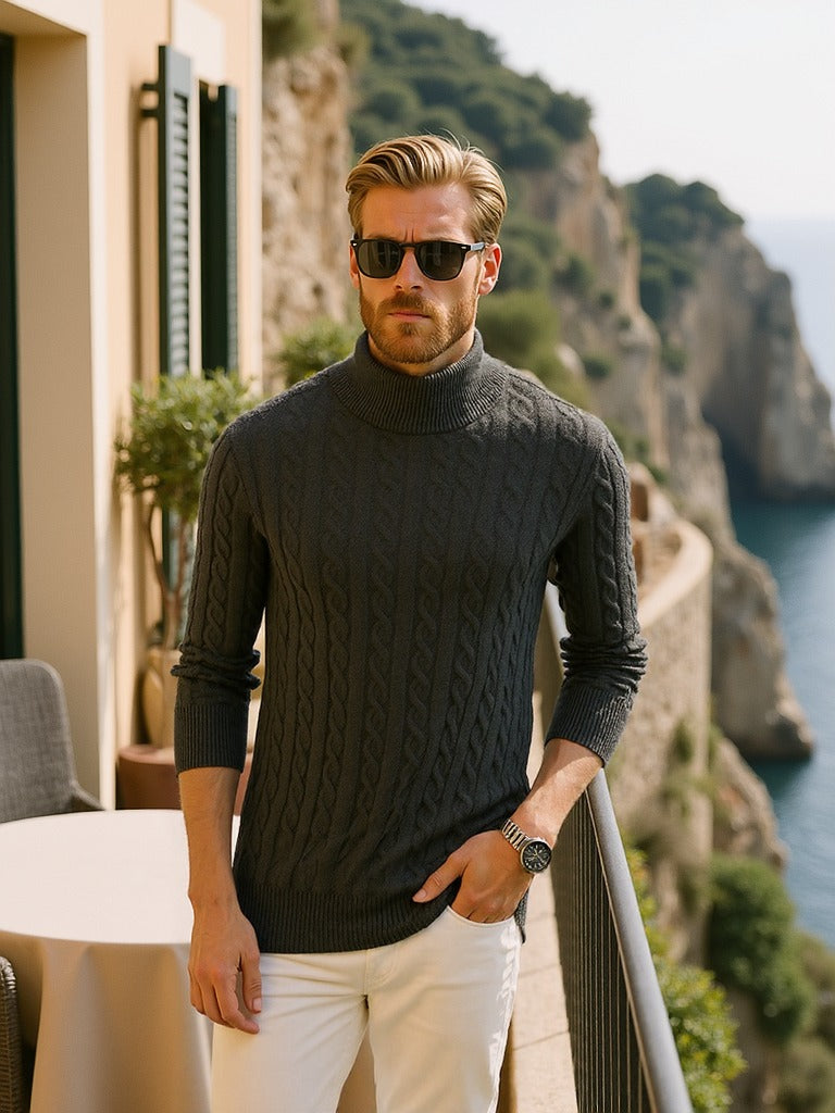 Ribbed Turtleneck Sweater
