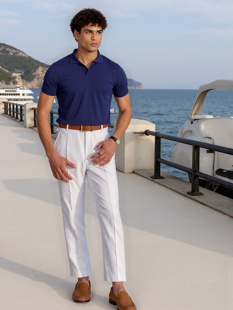 V-Collar Polo Shirt